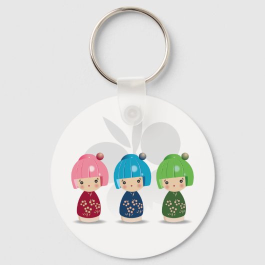 Porte-clés Porte - clé Kokeshi Triplets (Recto)