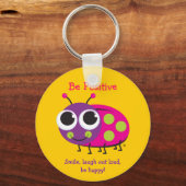 Porte-clés porte - clé Ladybug "Soyez positif" (Recto)