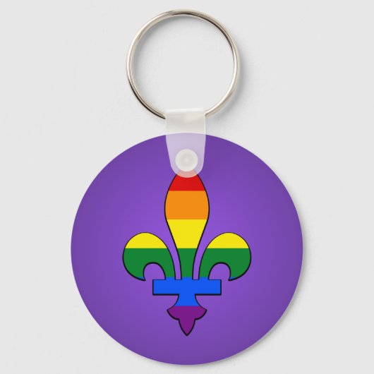 Porte-clés PORTE - CLÉ LGBT de la fleur de lis (Recto)