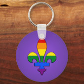 Porte-clés PORTE - CLÉ LGBT de la fleur de lis (Recto)