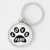 Porte - clé Love Paws on Paws Black