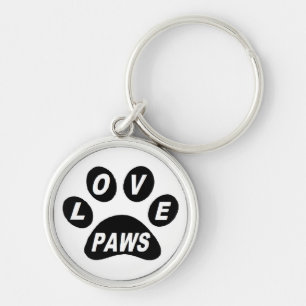 Porte-clés Porte - clé Love Paws on Paws Black