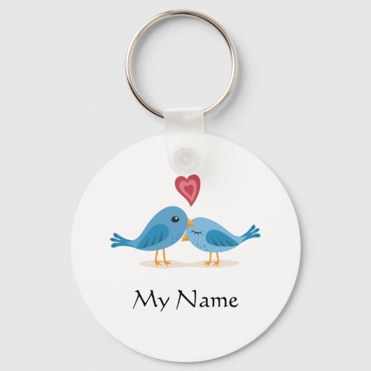 Porte-clés Porte - clé : Lovebirds - Mon nom (Recto)
