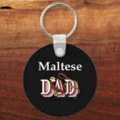 Porte-clés porte - clé maltais papa (Recto)