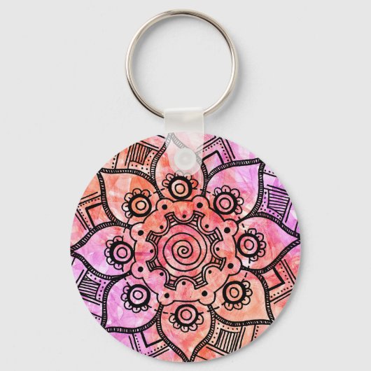 Porte-clés Porte - clé Mandala Abstrait (Recto)