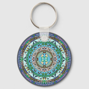 Porte-clés Porte - clé Mandala du Massachusetts
