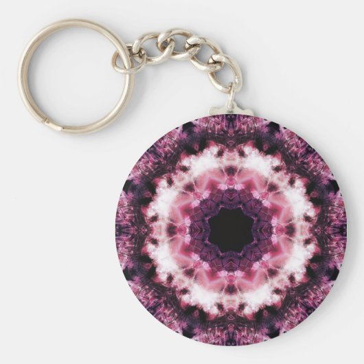 Porte-clés Porte - clé Mandala rose et violet (Devant)