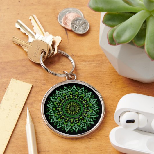 Porte-clés Porte - clé Mandala vert (Bureau)