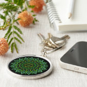Porte-clés Porte - clé Mandala vert (Côté)