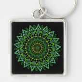 Porte-clés Porte - clé Mandala vert (Devant)