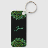 Porte-clés Porte - clé Mandala vert (Verso)