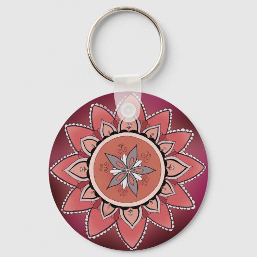 Porte-clés Porte - clé mandala violet (Recto)