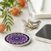 Porte-clés Porte - clé Mandala Violet Et Bleu (Côté)