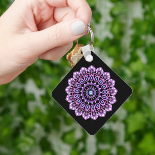 Porte-clés Porte - clé Mandala Violet Et Bleu