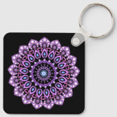 Porte-clés Porte - clé Mandala Violet Et Bleu (Dos)