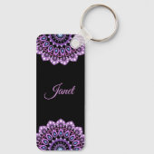 Porte-clés Porte - clé Mandala Violet Et Bleu (Verso)