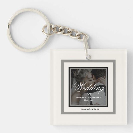 Porte-clés Porte - clé mariage blanc (Devant)