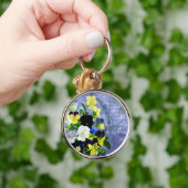 Porte-clés Porte - clé Mariage de coeur Pansies (Main)