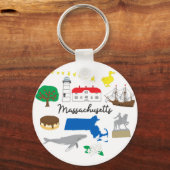 Porte-clés Porte - clé Massachusetts (Verso)