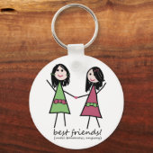 Porte-clés porte - clé "Meilleurs amis" (Recto)