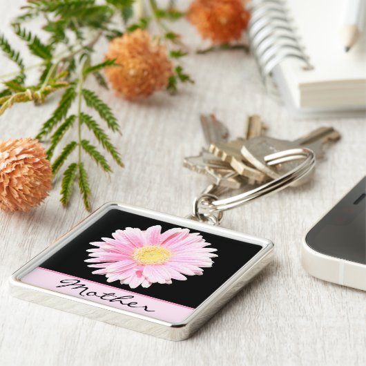 Porte-clés Porte - clé-mère rose Gerbera Daisy (Côté)