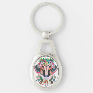 Porte-clés Porte - clé métallique Dachshund