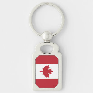 Porte-clés Porte - clé métallique du drapeau du Canada