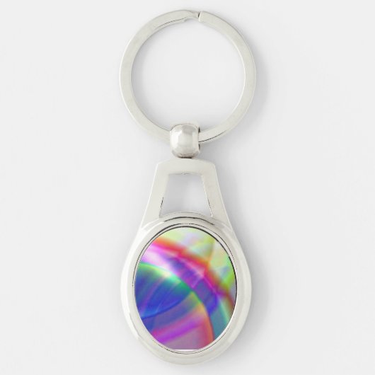 Porte-clés Porte - clé métallique Rainbow Swirls (Devant)