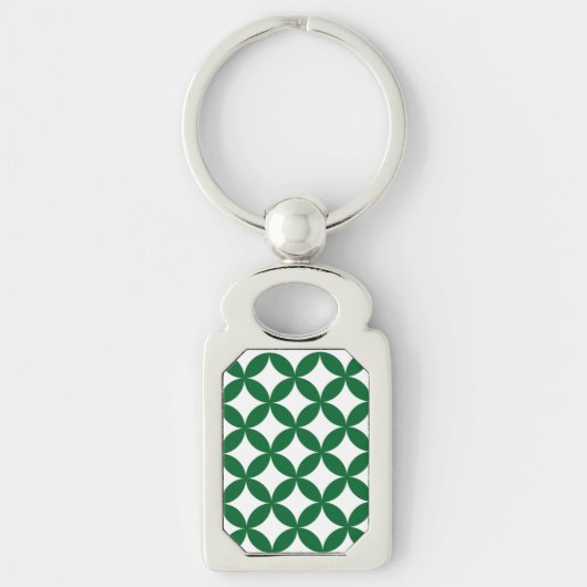 Porte-clés Porte - clé métallique rectangle Shippo vert (Devant)