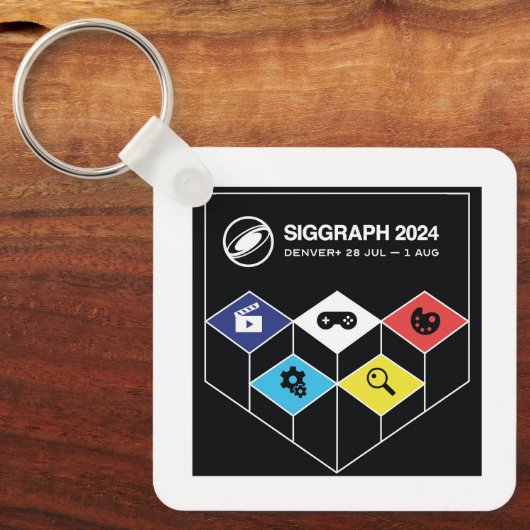 Porte-clés PORTE - CLÉ métallique SIGGRAPH (Recto)