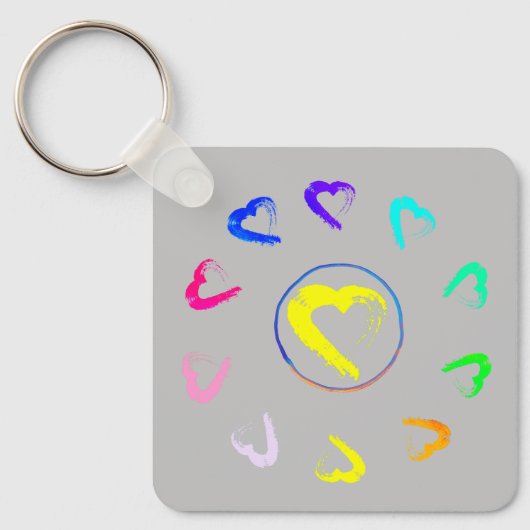 Porte-clés Porte - clé métallique Sunheart acrylique (Recto)