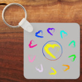 Porte-clés Porte - clé métallique Sunheart acrylique (Recto)