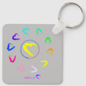 Porte-clés Porte - clé métallique Sunheart acrylique (Dos)