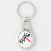 Porte-clés Porte - clé métallique Wolf Cartoon Excité (Devant)