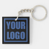 Porte-clés Porte - clé Modèle de logo double face noir (Dos)
