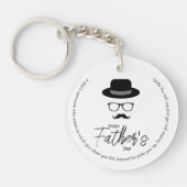 Porte-clés Porte - clé moderne Fête des pères noir et blanc (Devant)
