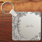 Porte-clés Porte - clé moderne orné d'argent (Recto)