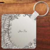 Porte-clés Porte - clé moderne orné d'argent (Verso)