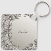 Porte-clés Porte - clé moderne orné d'argent (Dos)
