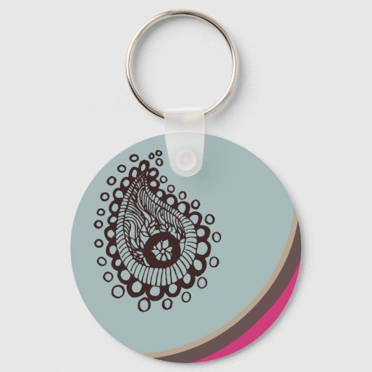 Porte-clés Porte - clé moderne Paisley (Recto)