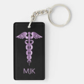 Porte-clés Porte - clé Monogram Purple Caduceus (Dos)