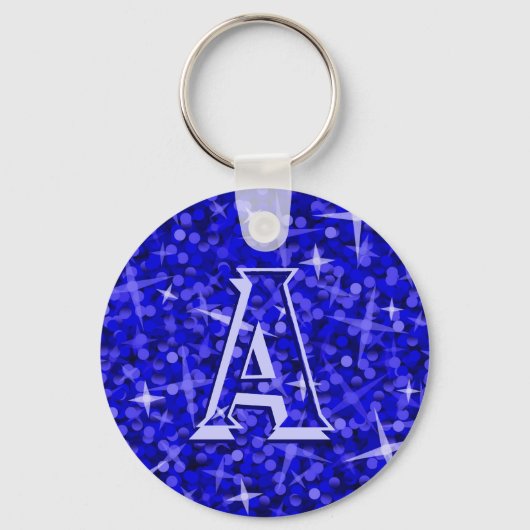Porte-clés Porte - clé "monogramme" bleu Glitz (Recto)