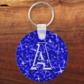 Porte-clés Porte - clé "monogramme" bleu Glitz (Recto)