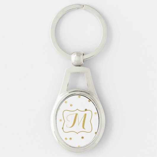 Porte-clés Porte - clé Monogramme Confetti Dot Polka Parties  (Devant)