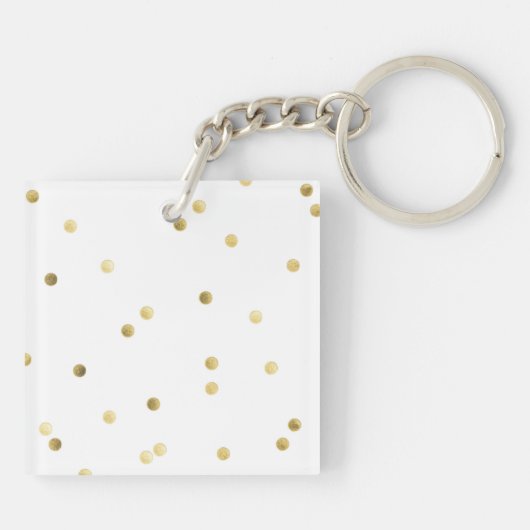 Porte-clés Porte - clé Monogramme Confetti Dot Polka Parties (Dos)