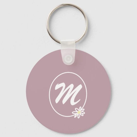 Porte-clés Porte - clé monogramme floral simple (Recto)