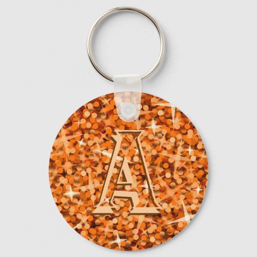 Porte-clés Porte - clé "monogramme" Glitz Orange (Recto)
