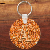 Porte-clés Porte - clé "monogramme" Glitz Orange (Recto)
