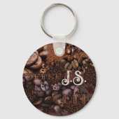 Porte-clés Porte - clé Monogramme Motif de café (Recto)
