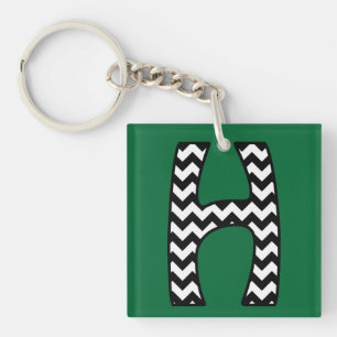 Porte-clés Porte - clé Monogramme personnalisé : H : Chevrons
